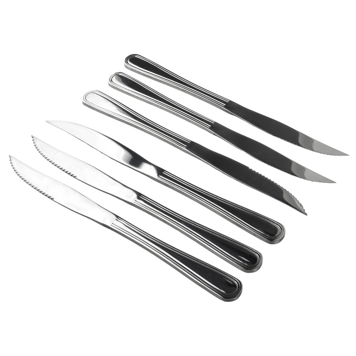 Set 6 cutite Allesken, 22,8cm, din inox, rezistente la coroziune, usor de curatat