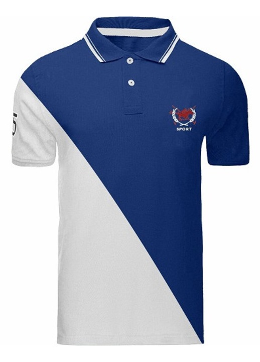 Férfi galléros póló, L, többszínű, klasszikus szabású