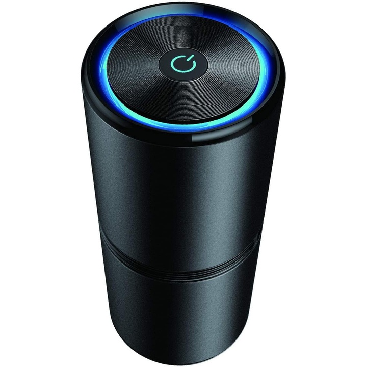 Пречиствател за въздух за кола Nicerpro, 12 милиона отрицателни йони, 27dB безшумен, преносим дизайн, черен