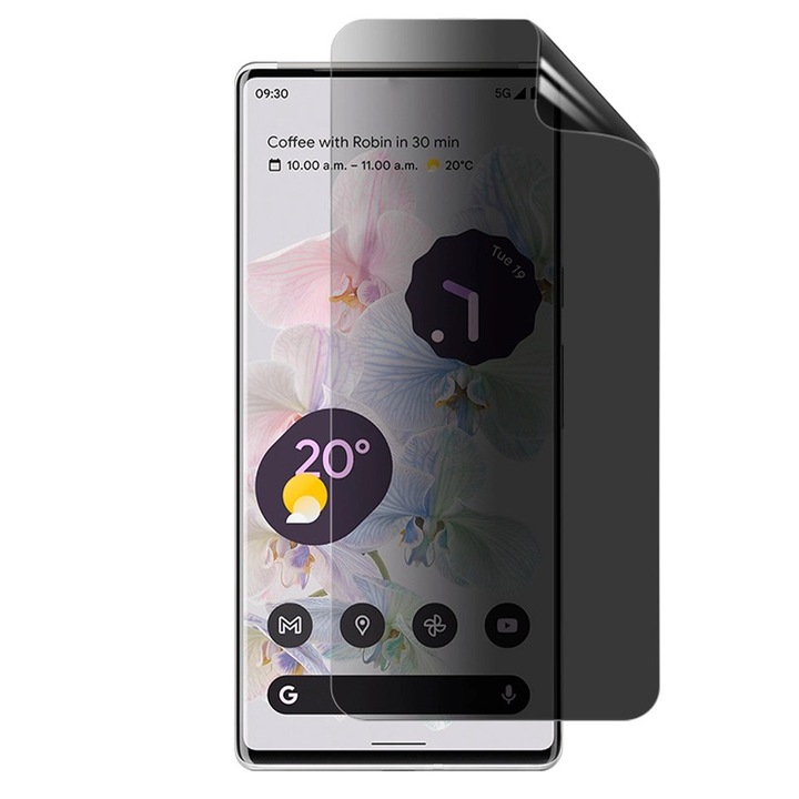 InvisiFlex фолио за поверителност, съвместимо с Motorola Razr Ultra (2025), антирефлексно, против пръстови отпечатъци, антирефлексно покритие, идеална защита, меко докосване, регенеративни свойства, олеофобно покритие, ULTRA HD технология, за цялото лице