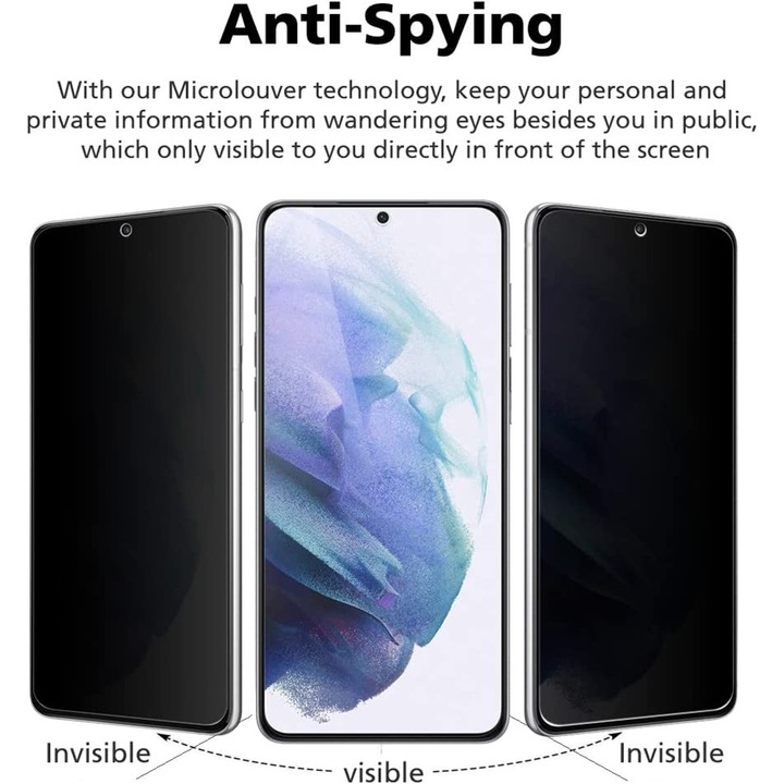 Folie Privacy PolyFlex за HMD Pulse 2 Pro, 100 микрона силиконов полимер, Лесен монтаж, без течност, Възстановяваща се, Лепило по цялата повърхност, Съвместима със сензора за пръстови отпечатъци, Case-Friendly