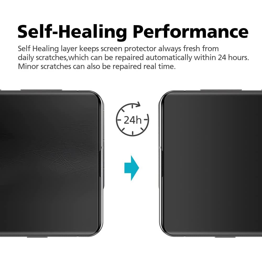 Folie Privacy PolyFlex compatibila cu Samsung Galaxy S26 Ultra, Polimer siliconic de 100 de microni, Montare usoara, fara lichid, Regenerabila, Lipici pe intreaga suprafata, Compatibila cu senzorul de amprenta, Full Screen