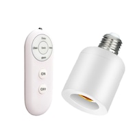 Set conector E27 cu telecomanda, Garsonal®, 5 presetari temporizator, Usor de instalat, Pentru bucatarie, sufragerie, restaurante si cafenele, Alb