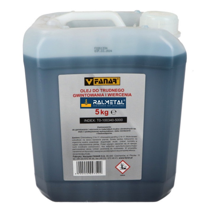 Preparat de ulei pentru filetare si gaurire dificila FANAR - 5 kg