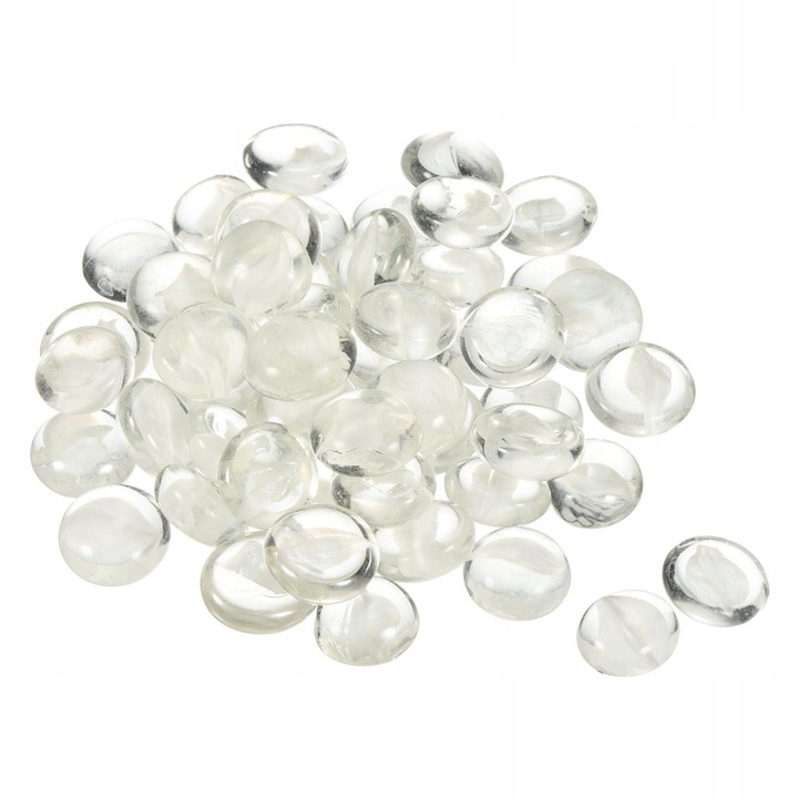 Set de 50 cristale decorative, transparent, 1,7x0,8cm/1,9x0,8cm