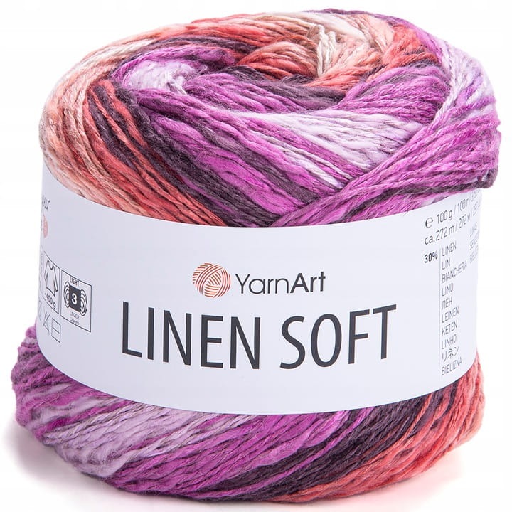 Fir YarnArt Linen Soft, multicolor, 100 g, 272 m, pentru bluze si rochii de vara