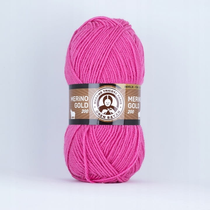 Textilfonal, Madam Tricote, Wloczka Merino Gold 200, 60% merinógyapjú, 40% akril, 100g, 200m