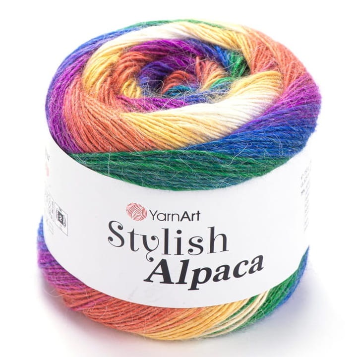 Garn Papatya Stylish Alpaca 150gr, 75% acril, 25% alpaca, multicolor, 525mt