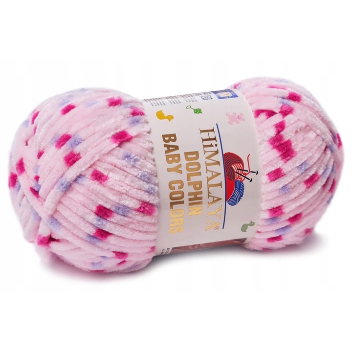 Himalaya Dolphin Baby Colors fonalkészlet, 100% poliészter, 100g, 120m, 6,5mm, 5 darabos készlet