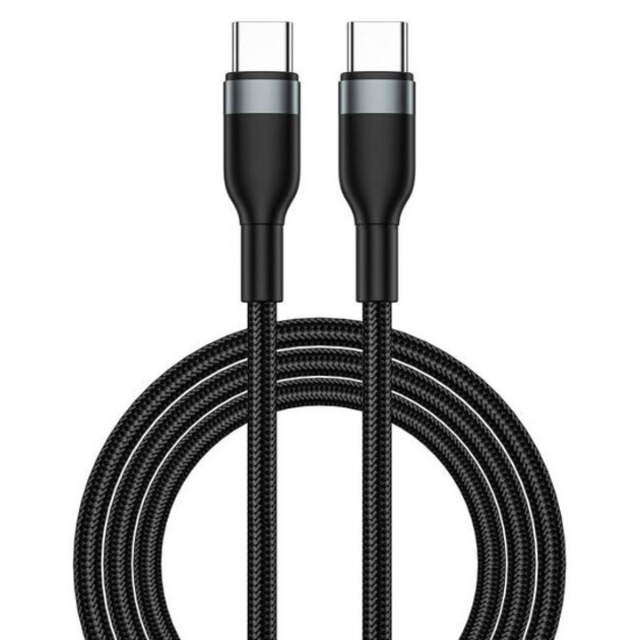 Cablu Date si Incarcare WiWu Wi-C017 USB-C la USB-C 100W 1.2m Negru