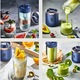 Hordozható turmixgép, 6 rozsdamentes acél penge, 400ml, kék, 22x10x13.5cm