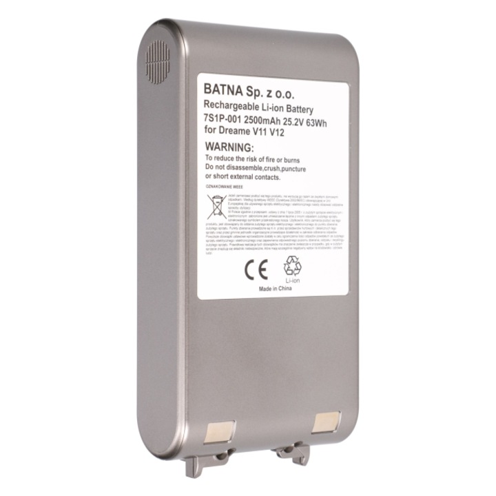 Baterie Dreame pentru aspirator, 25.2V, 2500mAh, durata de functionare lunga, inlocuire usoara