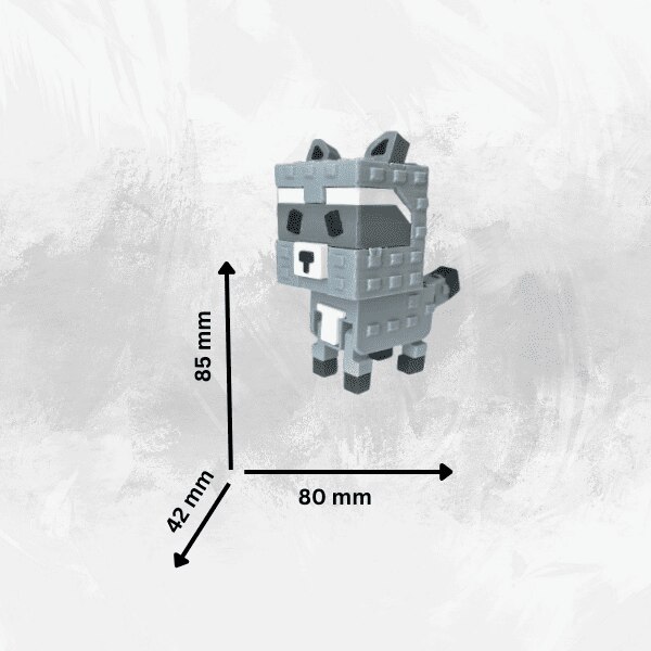 Figurina Raccoon, din Grow a Garden, fidget clicker, Roblox
