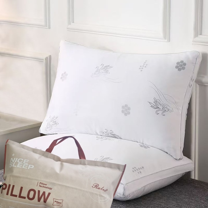 Perna puf si pana de gasca, cu husa bumbac 100%, 50x70cm, Lenjerii Deosebite