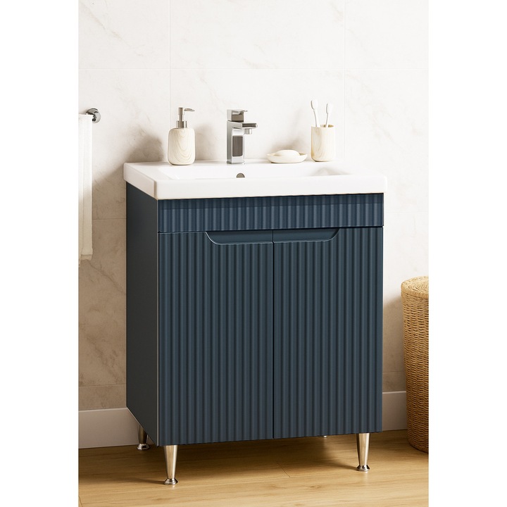 Baza si lavoar Badenmob, seria 733, 60x45.5x83cm, Antracit