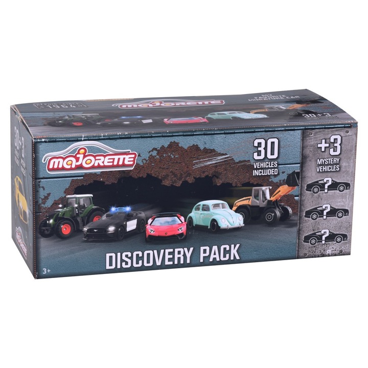 Set Discovery Majorette 33 Masinute, multicolor, 7,5 cm