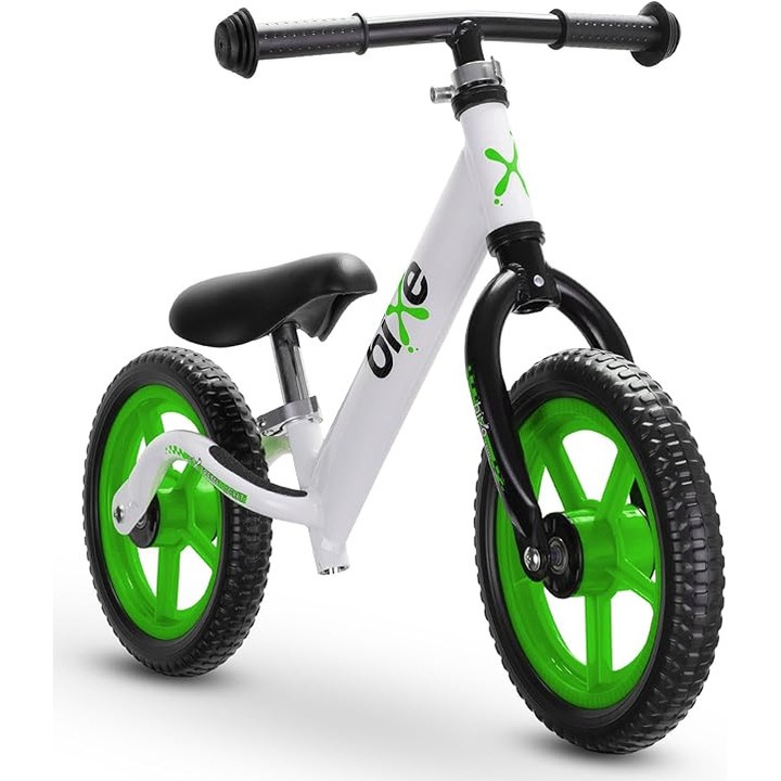 Баланс колело Bixe, 12 инча, 2-5 години, алуминиева рамка, Зелен