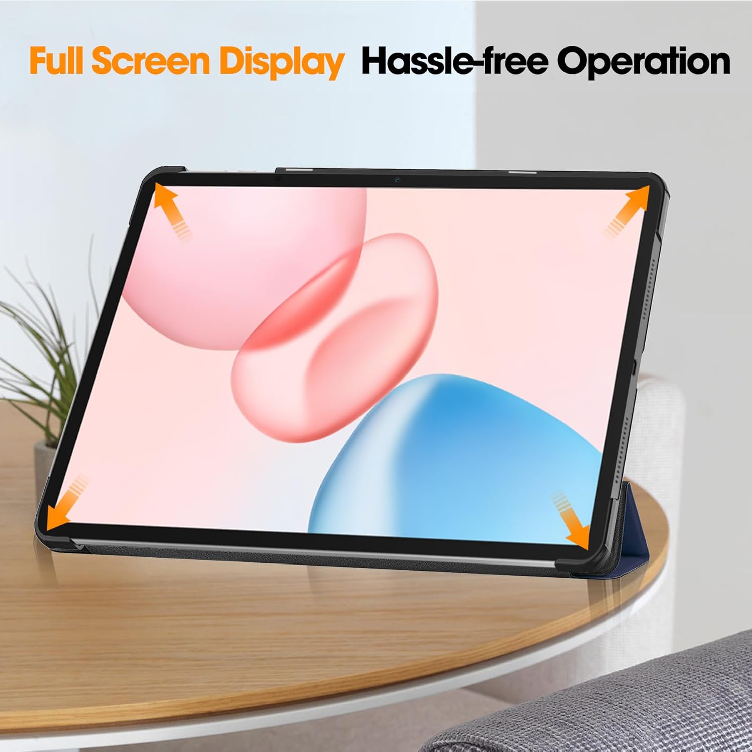 Husa tableta pentru Honor Pad10 12.1"(2025), Auto functie sleep/wake tip stand, Albastru inchis