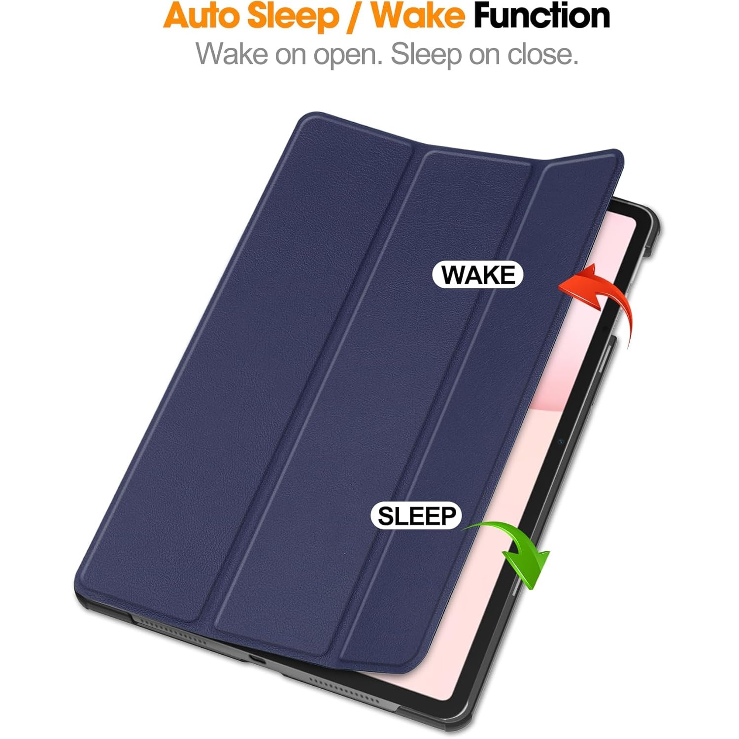 Husa tableta pentru Honor Pad10 12.1"(2025), Auto functie sleep/wake tip stand, Albastru inchis