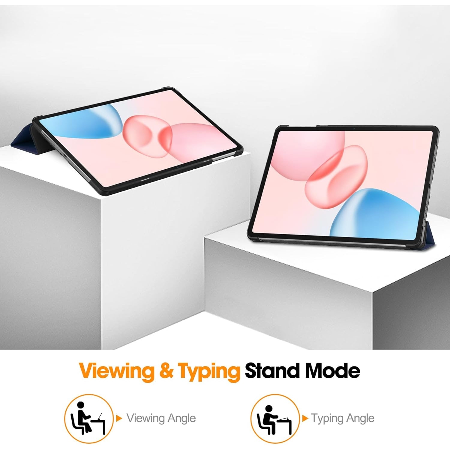 Husa tableta pentru Honor Pad10 12.1"(2025), Auto functie sleep/wake tip stand, Albastru inchis