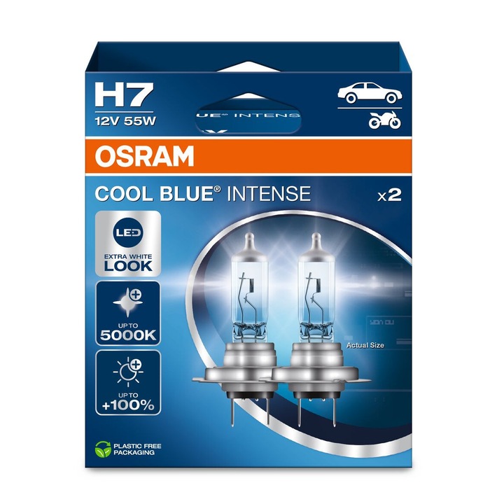 Osram izzó, H7, COOL BLUE® INTENSE (következő generáció)