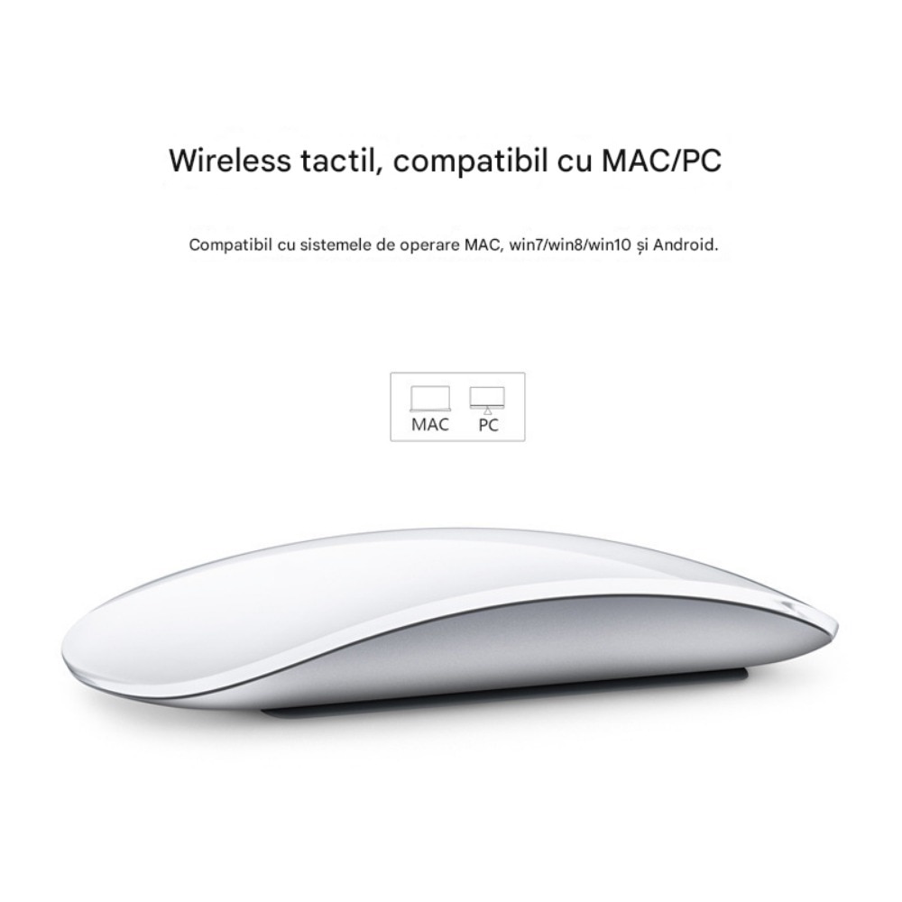 Mouse Magic pentru Apple, Multi-Touch Surface, Alb, Ultrasubtire