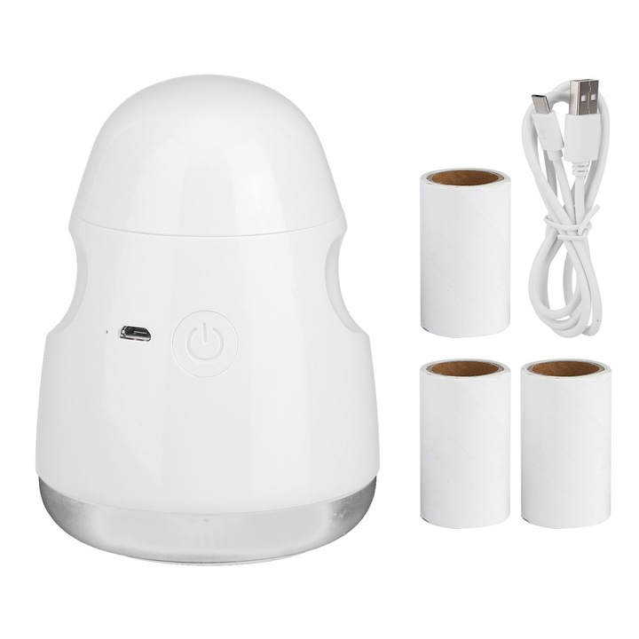 Aparat electric de indepartat scame, 6 lame, capacitate mare, incarcare USB, galben
