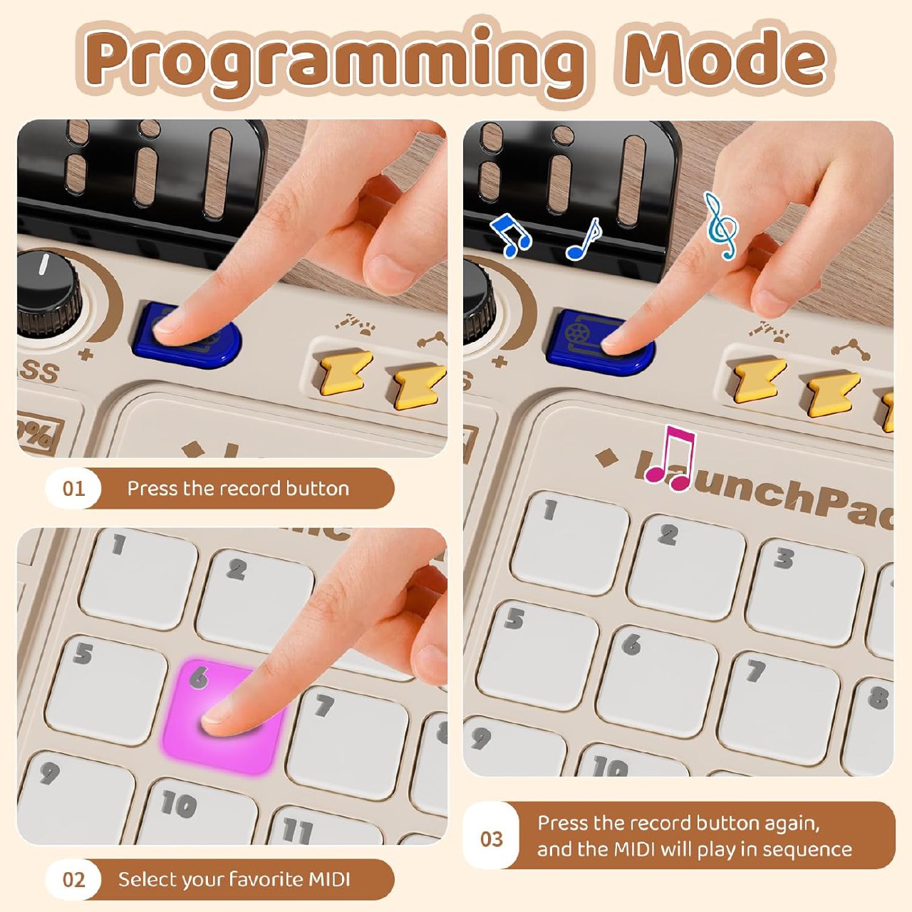 Mixer de DJ pentru copii, set de DJ recarcabil pentru copii mici