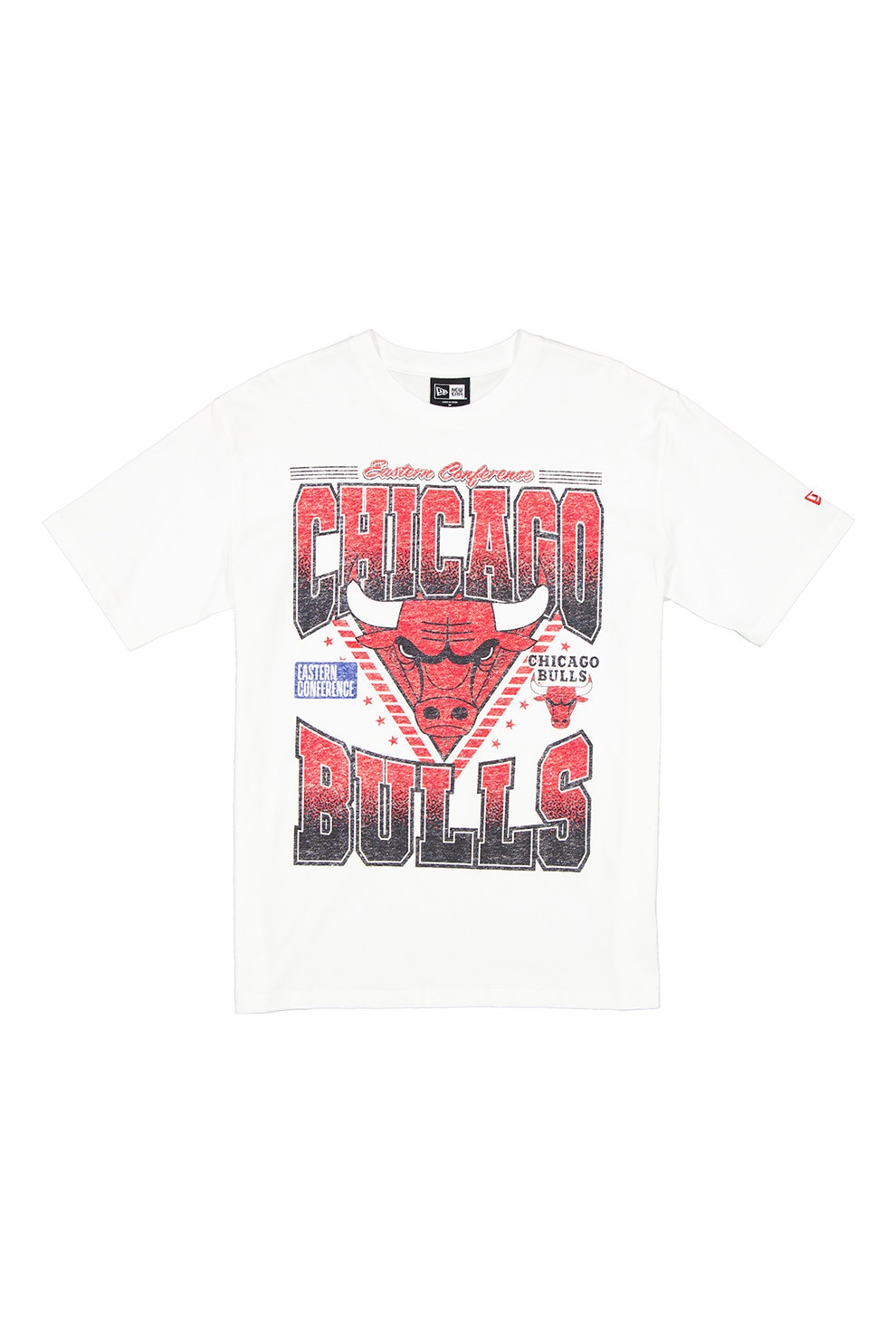 New Era, Tricou din bumbac Chicago Bulls, Rosu, Alb, Negru stins, M