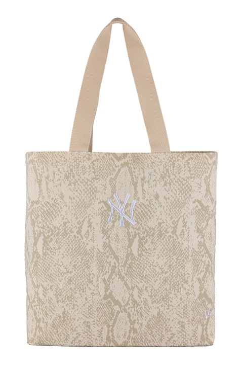 New Era, New York Yankees kígyóbőr mintás tote fazonú táska, Sötétbézs, Világosbézs