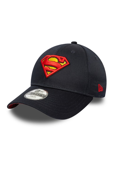 New Era, Sapca baseball cu aplicatie Superman, Negru/Galben/Rosu vermillion