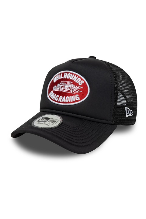 New Era, Шапка Trucker с фигурална бродерия, Червен/Черен/Мръснобял, 56-62 CM