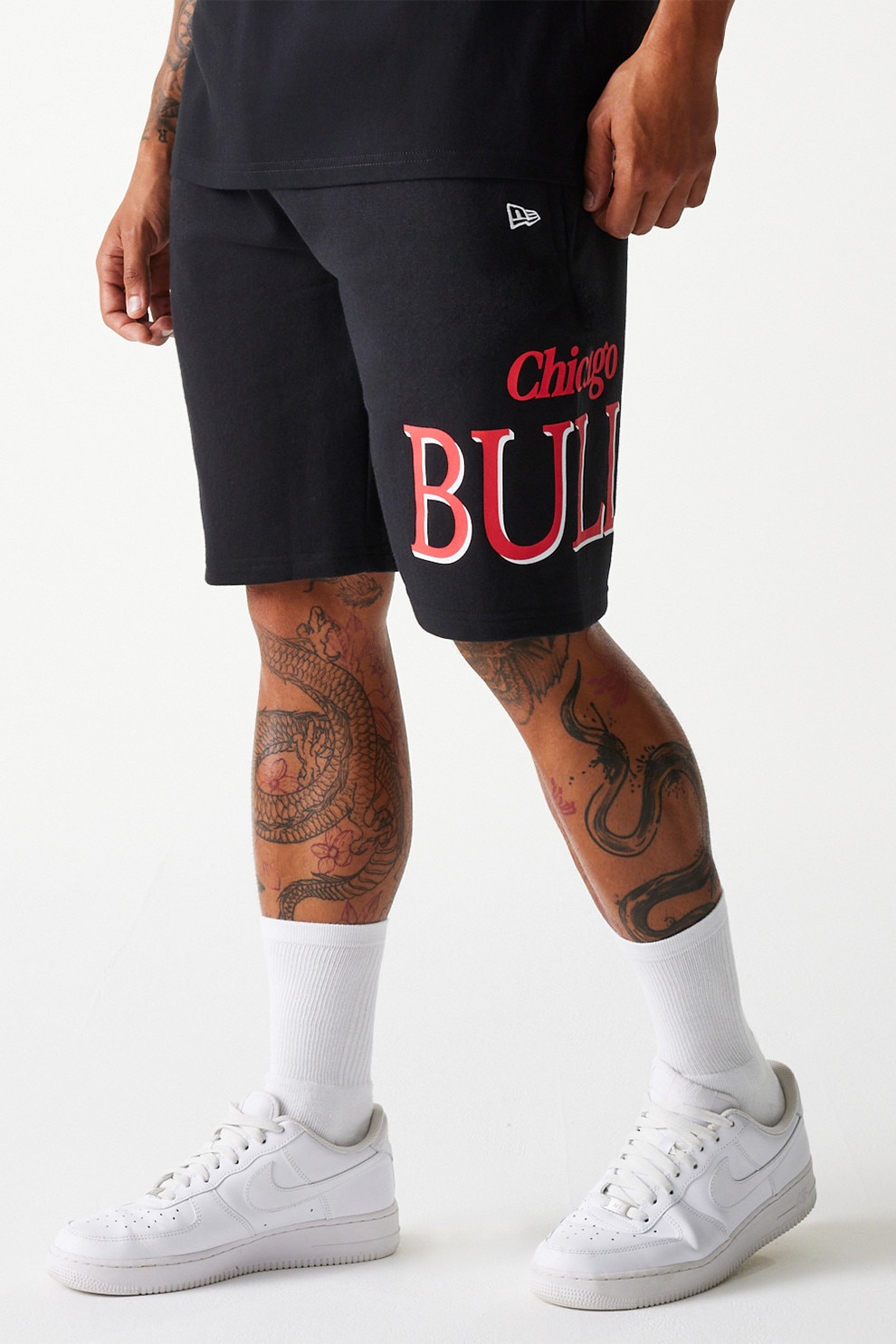 New Era, Pantaloni scurti cu snur ajustabil Chicago Bulls, Rosu, Negru, L