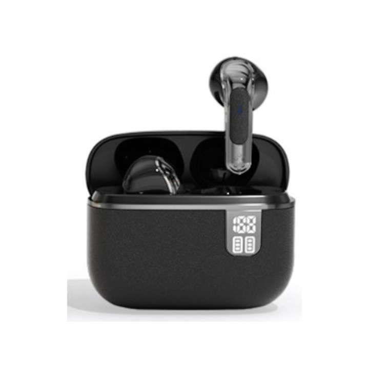 Vezeték nélküli fejhallgató, Bluetooth 5.4, vízálló, hosszú üzemidő, fekete