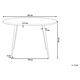 Masa de dining Odeon Alb 120 cm 120 cm