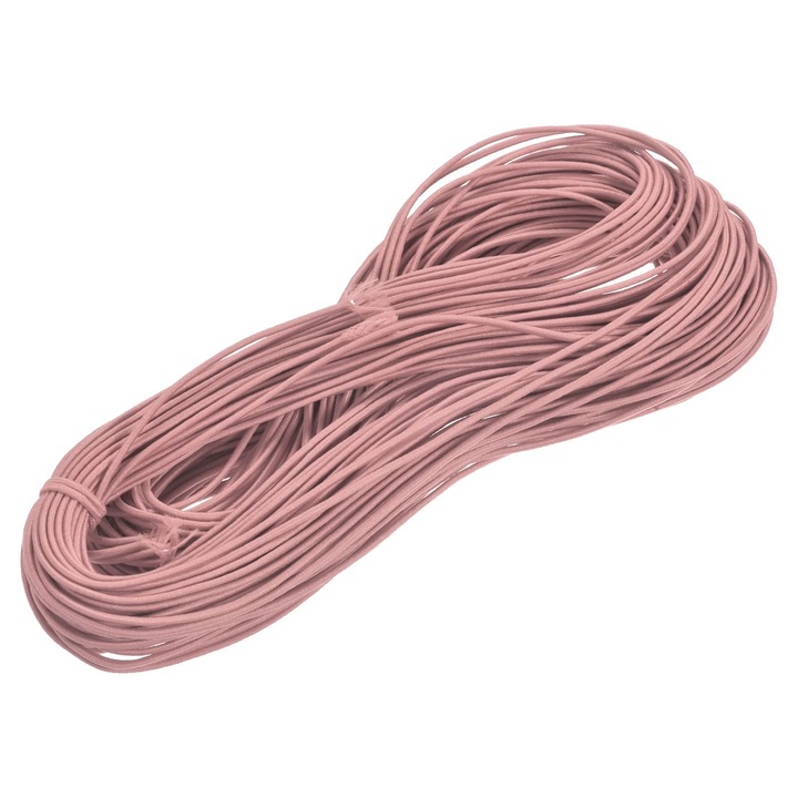Sfoara elastica pentru bijuterii, 2mm, roz, 45m