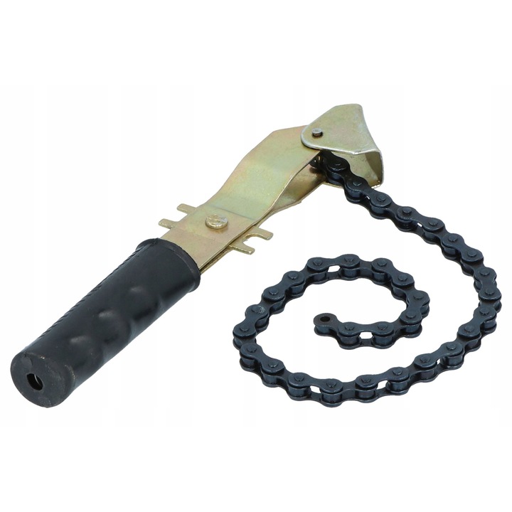 Olajszűrő kulcs, Me Premium, Lánchossz 40 cm, Nyélhossz 20 cm, Nagyon jó minőségű anyagokból készült, Gyors szűrőcserét tesz lehetővé, 40 x 20 cm