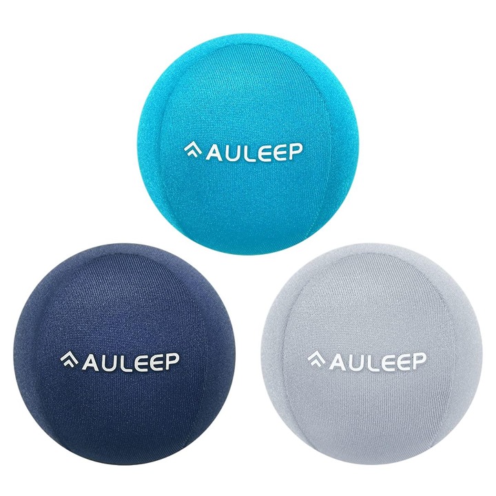 Set 3 mingi antistres, Auleep, diferite niveluri de rezistenta, verde, 5,8cm