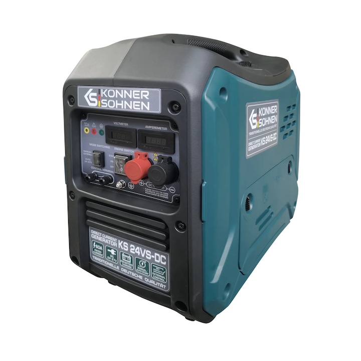 Generator de curent continuu KS 24VS-DC, Konner Sohnen, tensiune 24-27 V, 1.6 kW, pornire motor automata/ manuala, motor KS 100i, 23 kg