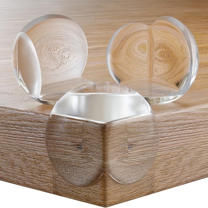 Комплект от 24 прозрачни протектора за ъгли и ръбове CalMyotis, PVC, лесни за монтаж