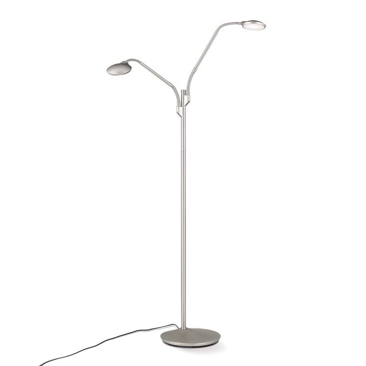 Lampadar LED COBRA, 138cm, LED 6+6W/600+600lm/2200-6000K otel finisaj crom satinat IP20 ORION