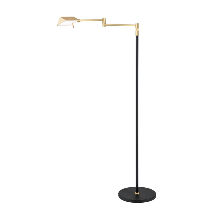 Lampadar LED BOSTON, variator tactil, 107-148cm, LED 10W/1000lm/3000K aluminiu finisaj negru-auriu IP20 ORION