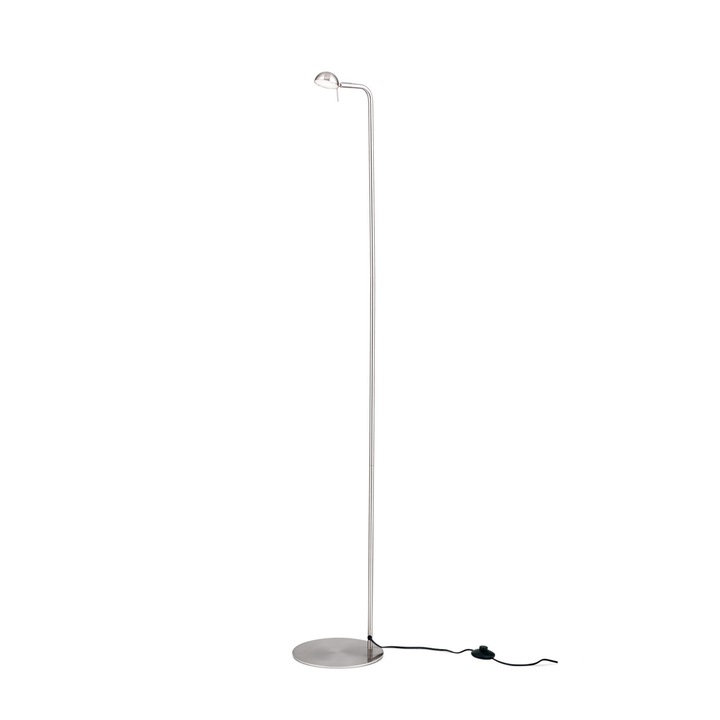 STUDENT LED állólámpa, mozgatható fejjel, 145cm, LED 5W/270lm/3000K acél szatén króm felülettel IP20 ORION