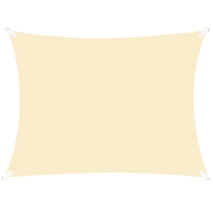 Prelata umbrire 3x2 m pentru terasa sau balcon, impermeabila, protectie UV, crem