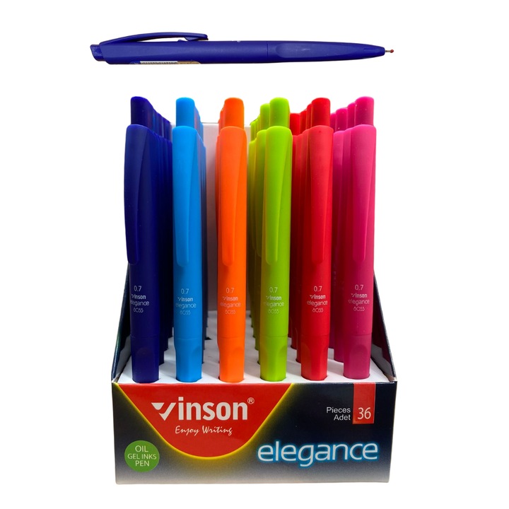 Set 36 pixuri gel Vinson Elegance 0.7 mm