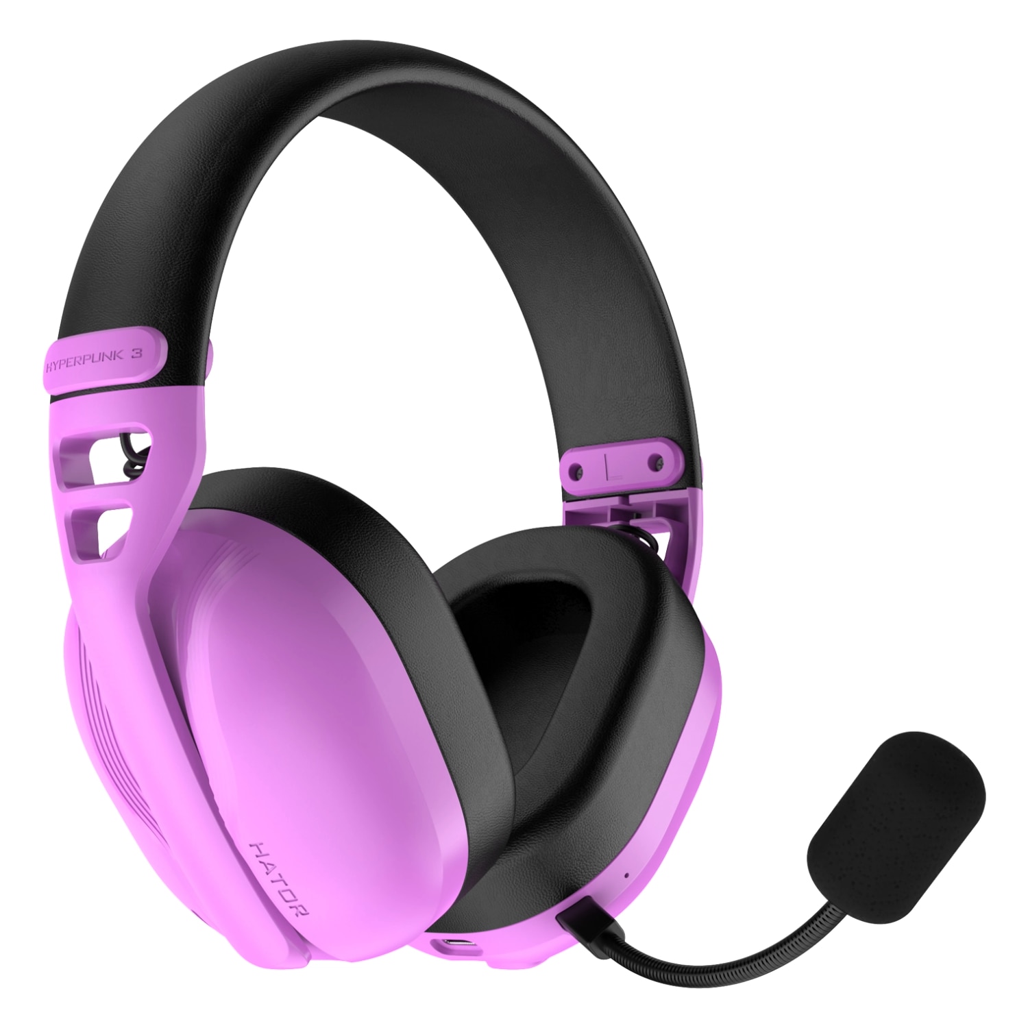 Słuchawki bezprzewodowe z mikrofonem Hator Hyperpunk 3 Wireless ESH19 ANC Nauszne Fioletowy