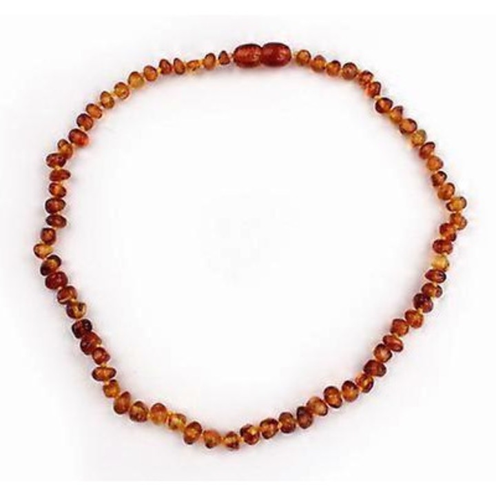 Colier din chihlimbar baltic pentru adulti, forme baroc, margele din chihlimbar lustruit, maro