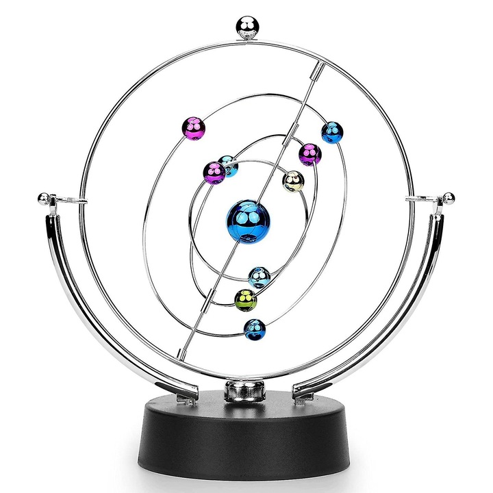 Interaktív irodai játék, Kinetikus Művészeti Aszteroida, fém és műanyag, 23.5x23x11cm
