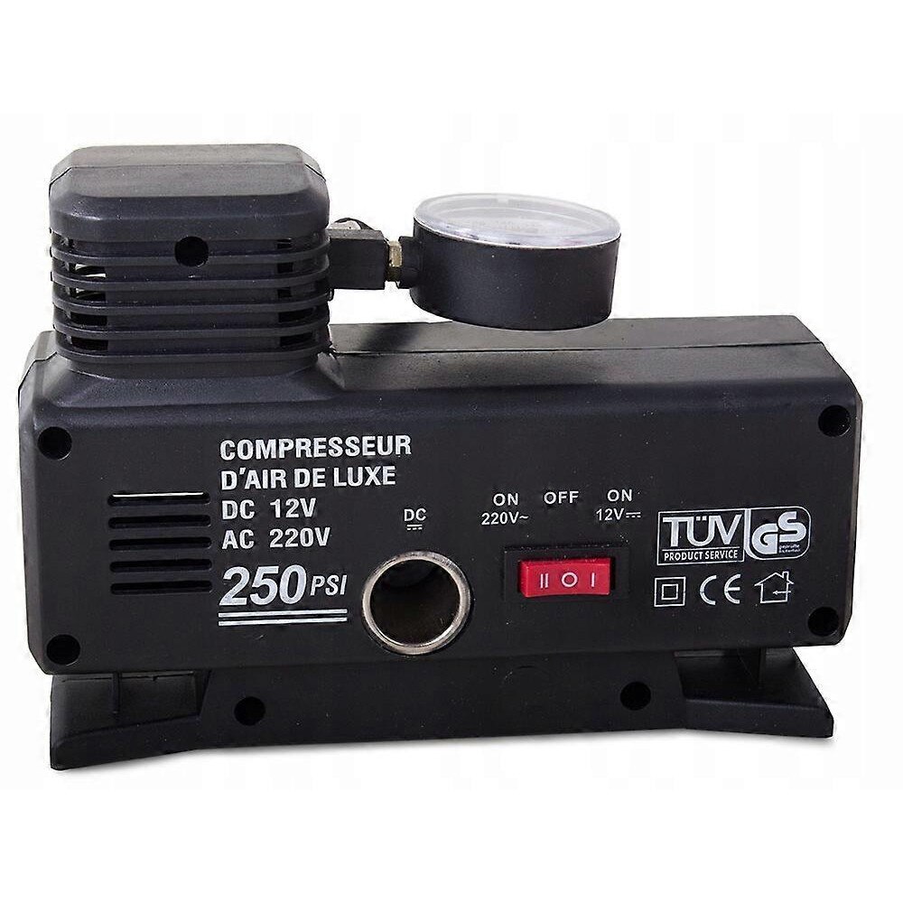 Compresor auto 230V/12V 250 PSI, set cu manometru si accesorii pentru ...