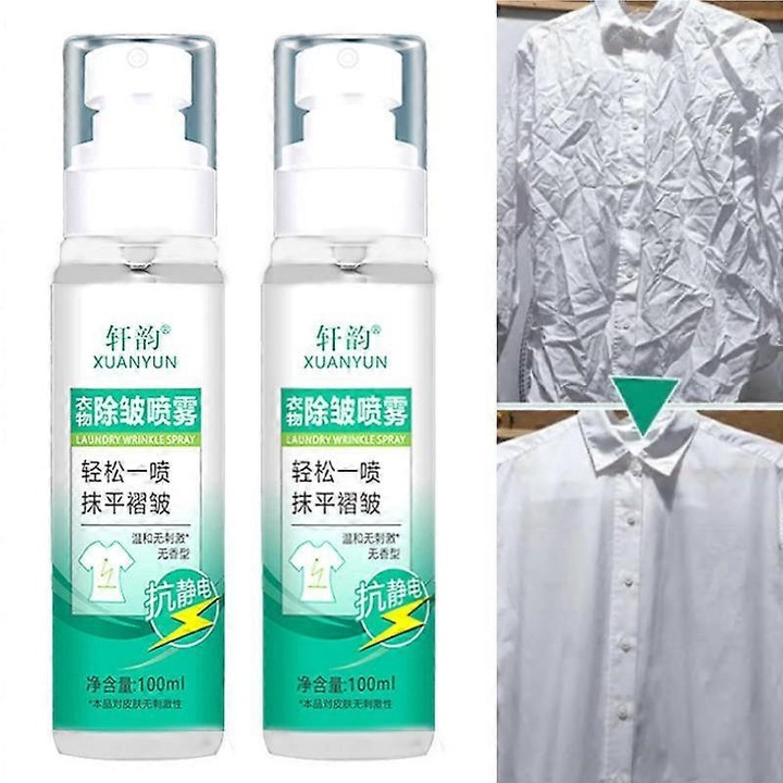 Spray pentru indepartarea ridurilor de pe haine, set 2 bucati, solutie de intretinere textile